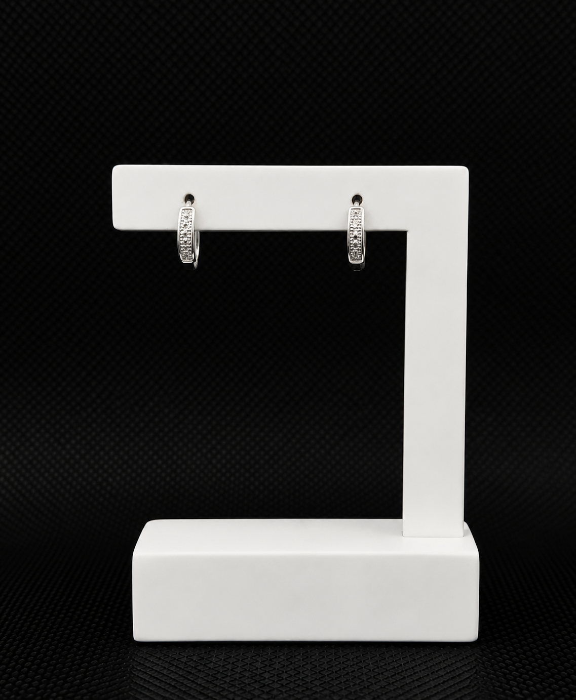 Argola Prata 925 Cravejada Pequena Brilhante