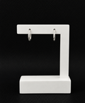 Argola Prata 925 com Pedra Brilhante