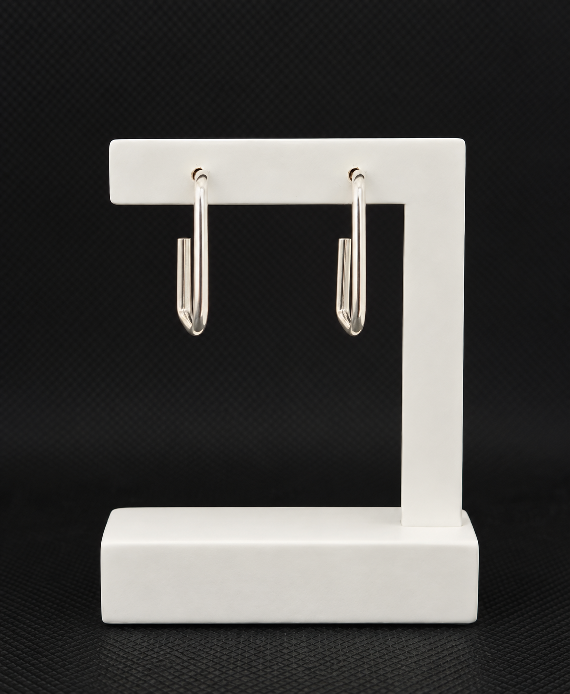 Argola Prata 925 Quadrada Grande Moderna