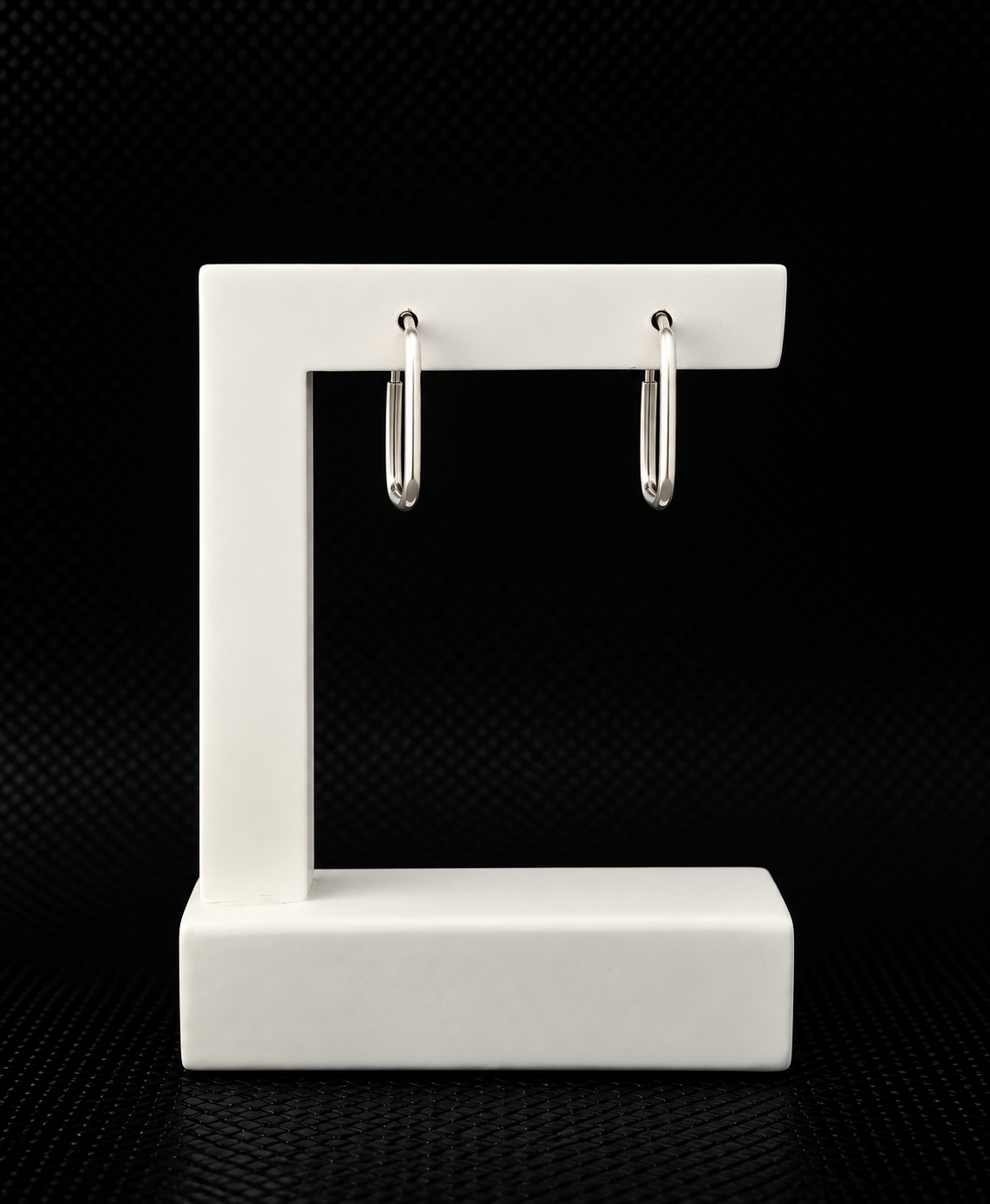 Argola Prata 925 Quadrada Pequena Moderna