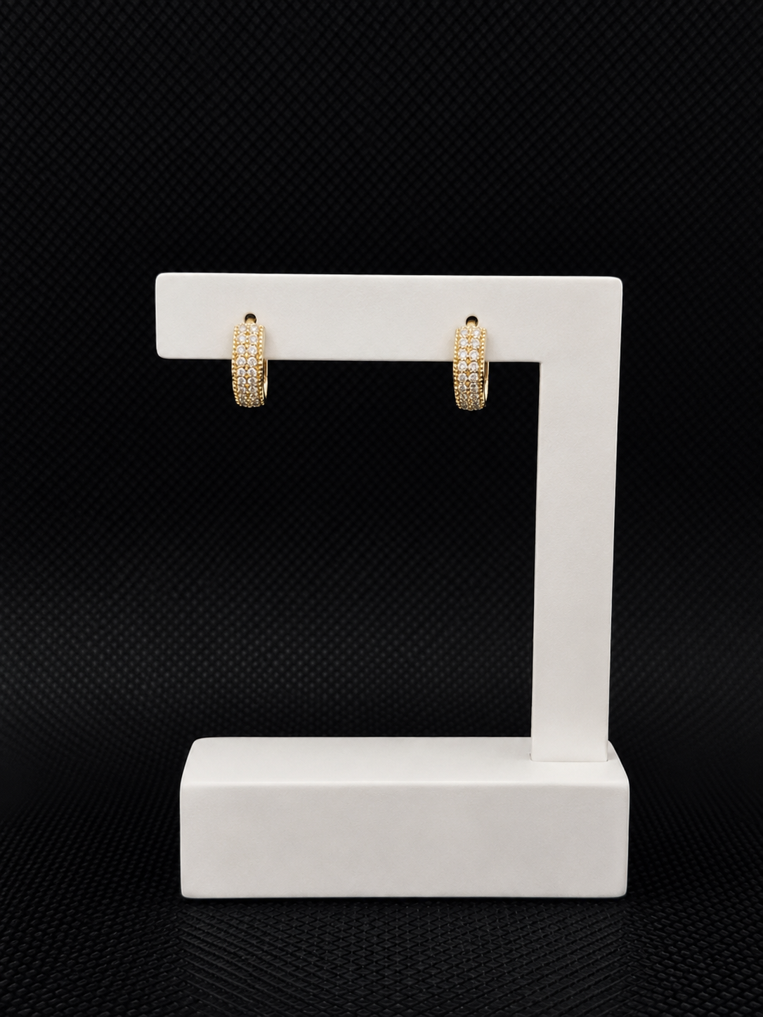 Argola Semijoia Cravejada Modelo 10 Última