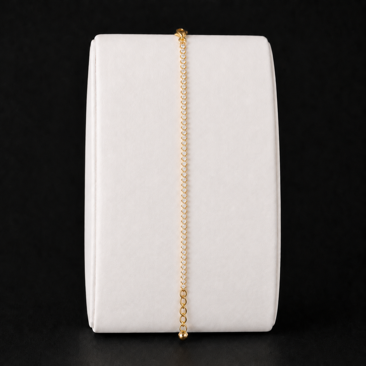 Pulseira Semijoia Cravejada Sofisticada Luxuosa